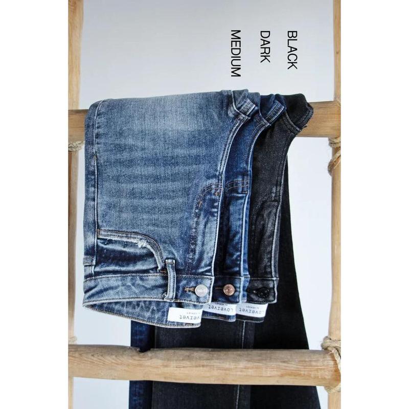 Lovervet Take Me Higher High-Rise Kick Flare Tummy Control Denim